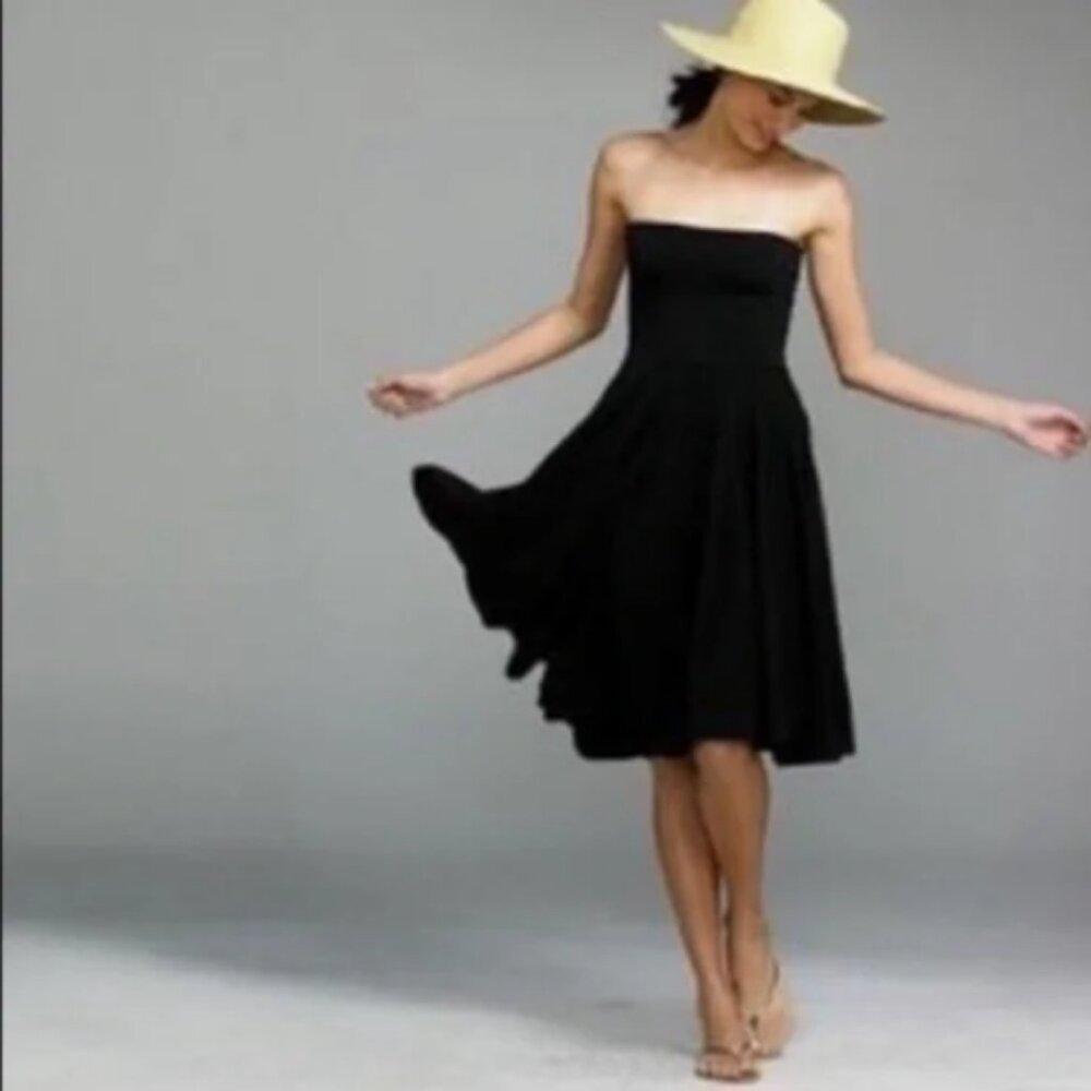J. Crew Black Strapless Dress